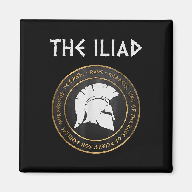 Iliadskheten i Achilles Trojan Krig Magnet (Framsidan)