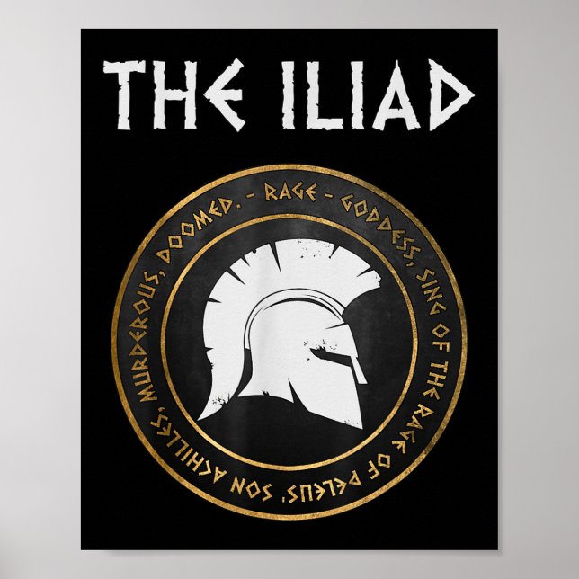 Iliadskheten i Achilles Trojan Krig Poster (Framsidan)