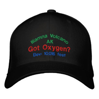 Iliamna Volcano Alaska Elevation Cap Broderad Keps