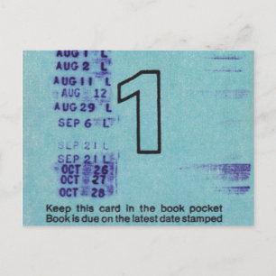 Ilium Public Bibliotek Card nr 1 Vykort