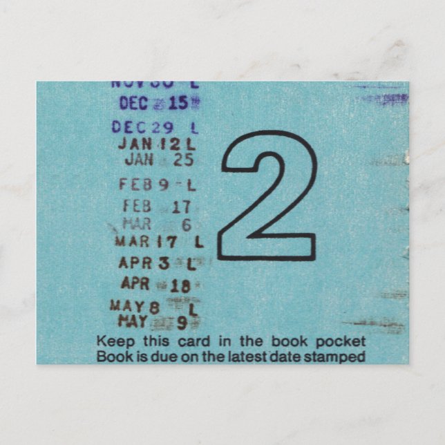 Ilium Public Bibliotek Card nr 2 Vykort (Framsida)