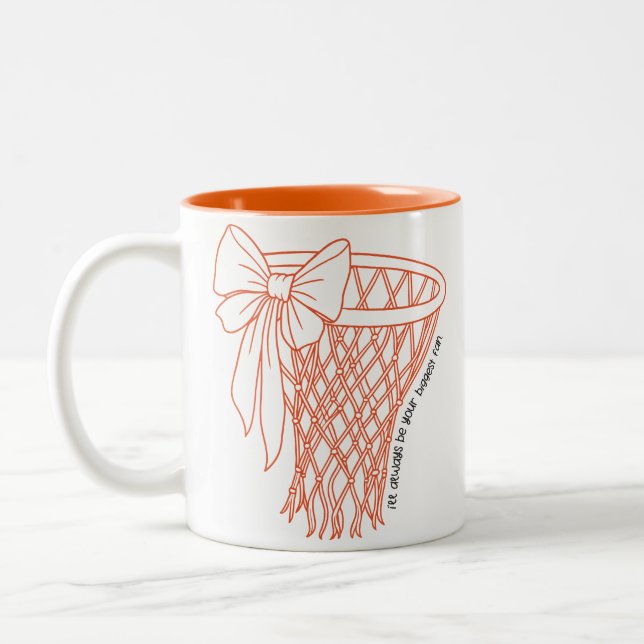 I'll Always Be Your Biggest Fan Basketball Bow Två-Tonad Mugg (Vänster)