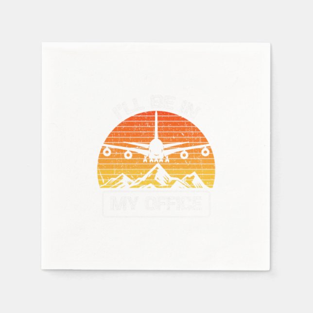 Ill Be In My Office Funny Aviation Aircraft Pappersservett (Framsidan)