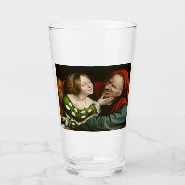 Ill-Matched Älskare (av Quentin Massys) Glaskopp (Framsida)