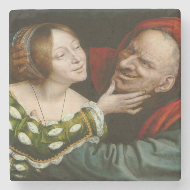 Ill-Matched Älskare (av Quentin Massys) Stenunderlägg (Framsidan)