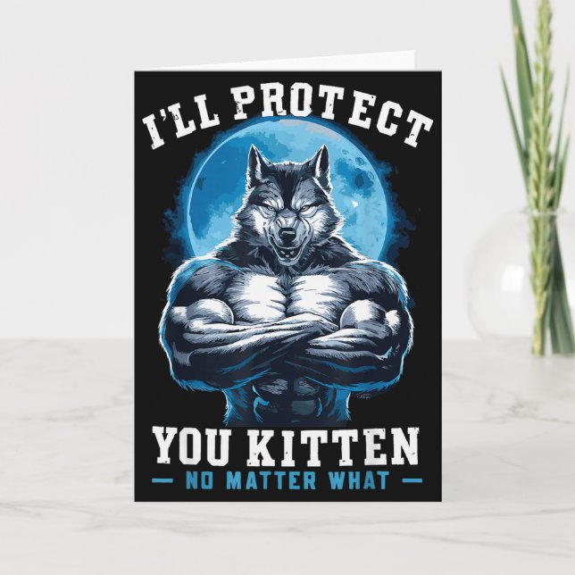 I'll Protect You Kitten No What Alpha Wolf  Kort (Framsida)
