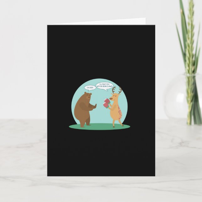 I'll With My Bear Hands Oh Deer Funny Creative Sty Kort (Framsida)
