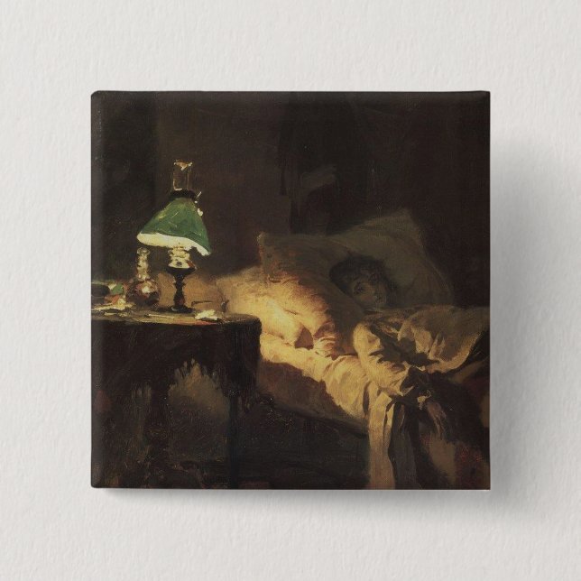 Ill Woman (av Vasily Polenov) Knapp (Framsida)