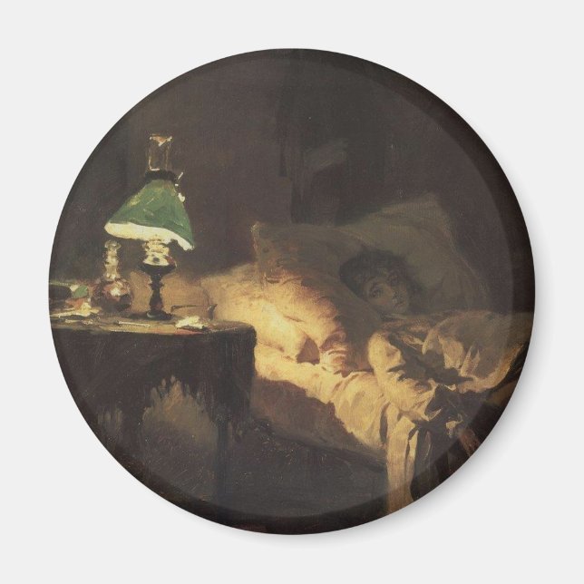 Ill Woman (av Vasily Polenov) Magnet (Framsidan)