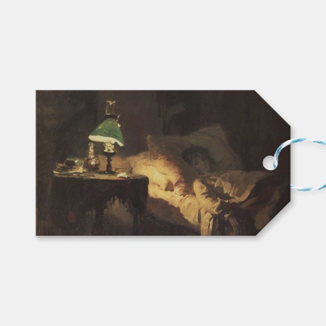 Ill Woman (av Vasily Polenov) Presentetikett (Framsidan (Horisontell))