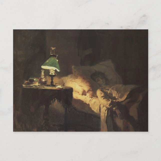 Ill Woman (av Vasily Polenov) Vykort (Framsida)