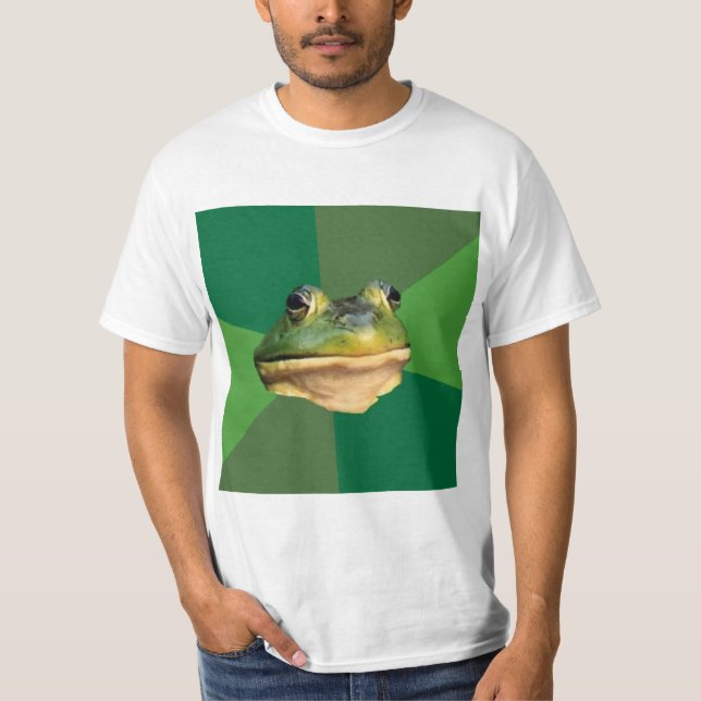 Illaluktande djur Meme för ungkarlgrodarådgivning T-shirt (Framsida)