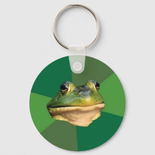 Illaluktande ungkarlgroda Keychain för Nyckelring