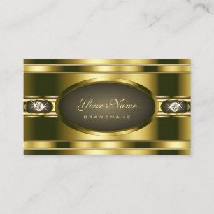 Illamående Guld Effekt med Trendig Faux Rhinestone Visitkort