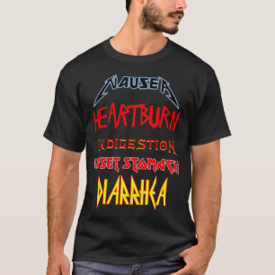 Illamående Heartburn Indigestion Uppsatt Stomach D T Shirt
