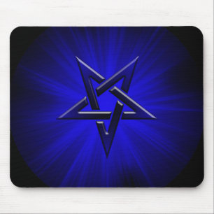 Illavarslande blått inverterad Pentagram Musmatta