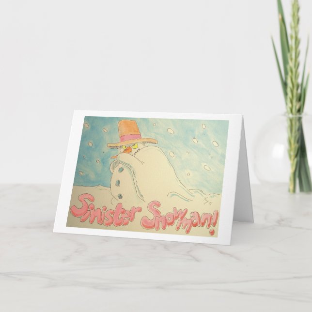 Illavarslande snögubbejuldesign helgkort (Framsida)