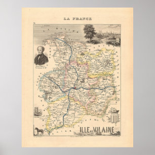 Ille et Vilain Department, Alexandre Vuillemin Kar Poster