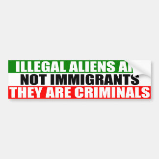 Illegal invandrare är inte invandrare! bildekal
