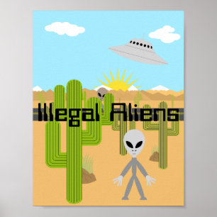 Illegal invandrareaffisch poster