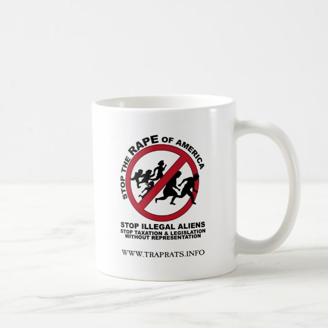 ILLEGAL INVANDRING KAFFEMUGG (Höger)