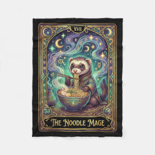 Iller som äter Ramen Tarotkort Japansk Kawaii Husd Fleecefilt