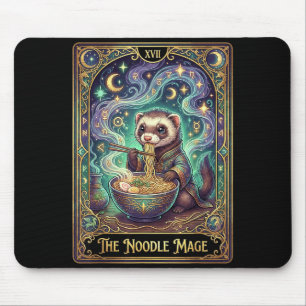 Iller som äter Ramen Tarotkort Japansk Kawaii Husd Musmatta