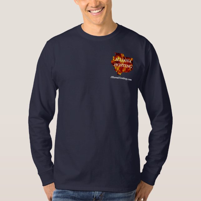 IllianaHosting långärmadutslagsplats Tee (Framsida)