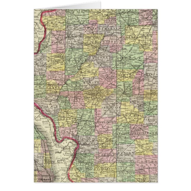 Illinois 10 hälsningskort (Framsidan)