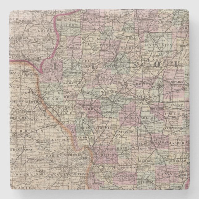 Illinois 10 stenunderlägg (Framsidan)