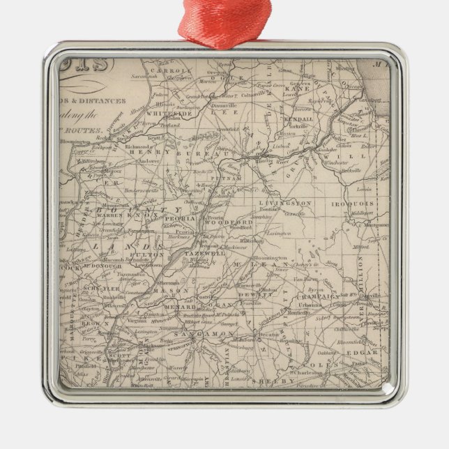 Illinois 12 julgransprydnad metall (Framsidan)