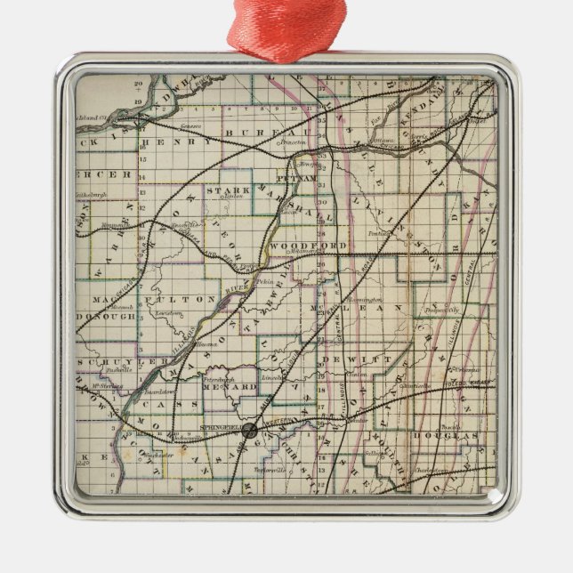 Illinois 13 julgransprydnad metall (Framsidan)