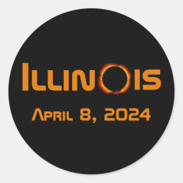 Illinois 2024 Total solcellsutrustning Runt Klistermärke