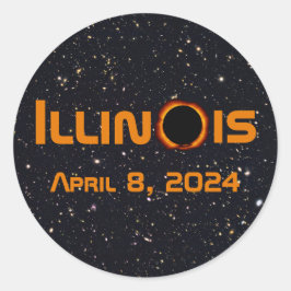 Illinois 2024 Total solcellsutrustning Runt Klistermärke