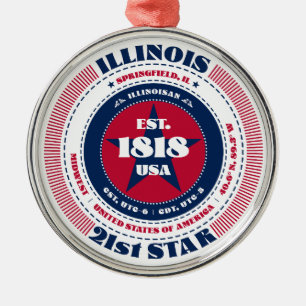 Illinois 21:a julprydnad julgransprydnad metall