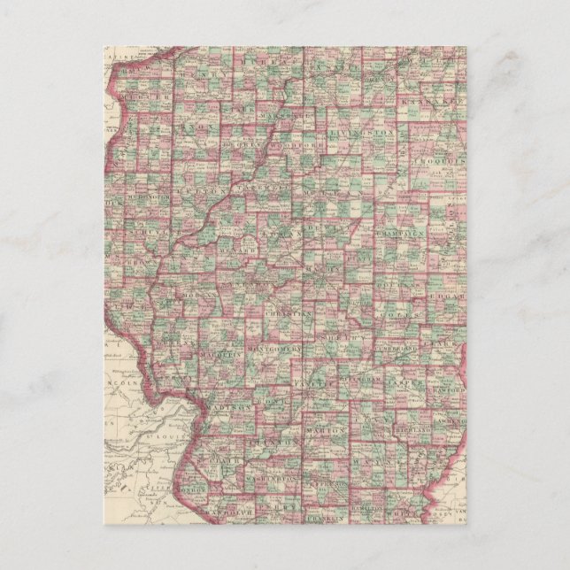 Illinois 3 vykort (Framsida)