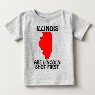 Illinois - Abe Lincoln Sköt Först T-shirt