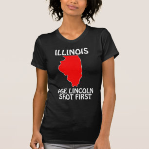 Illinois - Abe Lincoln Sköt Först T Shirt