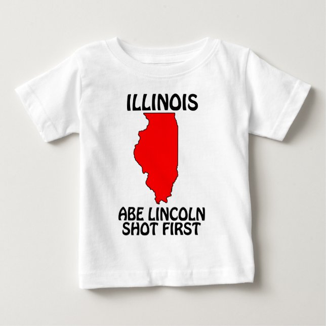 Illinois - Abe Lincoln Sköt Först Tröja (Framsida)