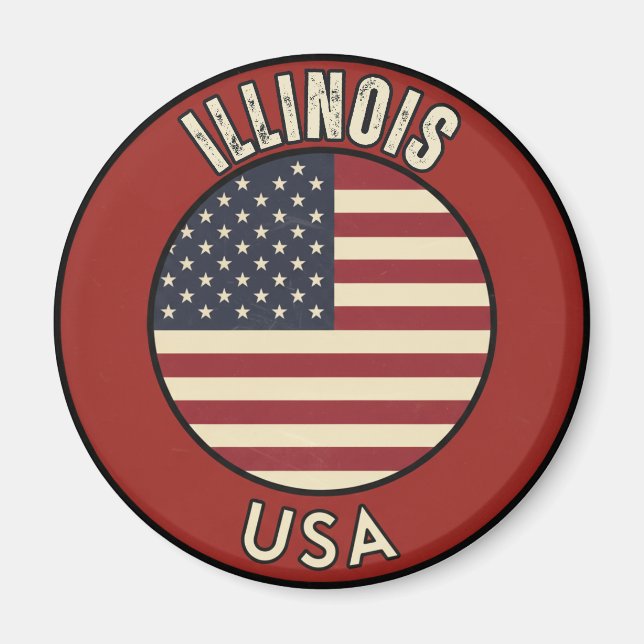 Illinois Amerikas förenta stater  Magnet (Framsidan)