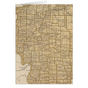 Illinois Atlas Karta Hälsningskort