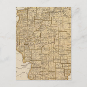 Illinois Atlas Karta Vykort