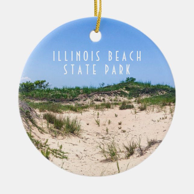 Illinois Beach State Park Ceramic Ornament (Framsidan)