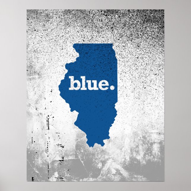ILLINOIS BLUE STATE POSTER (Framsidan)