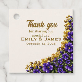 Illinois Blue Violet Wedding Favor Tag Gåvor Etiketter