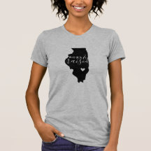 Illinois Born and Razed State Tee