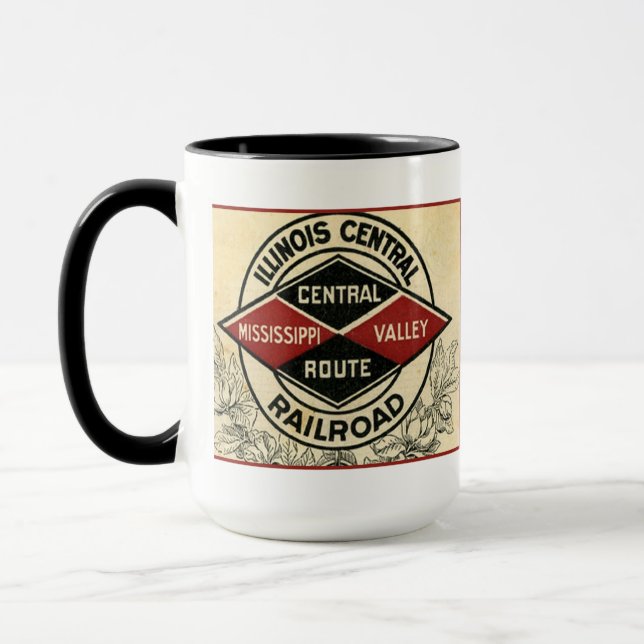 Illinois Central Railroad Vintage Logotyp Mugg (Vänster)