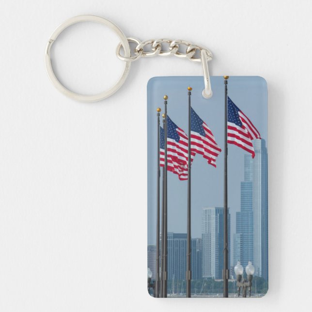 Illinois Chicago. Marinpir, US sjunker flyg (Framsidan)