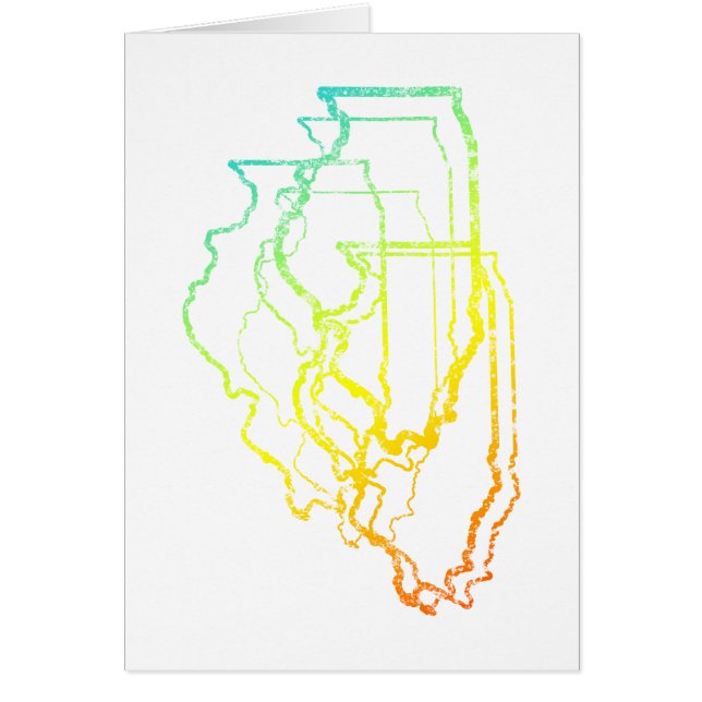 illinois chill blur hälsningskort (Framsidan)