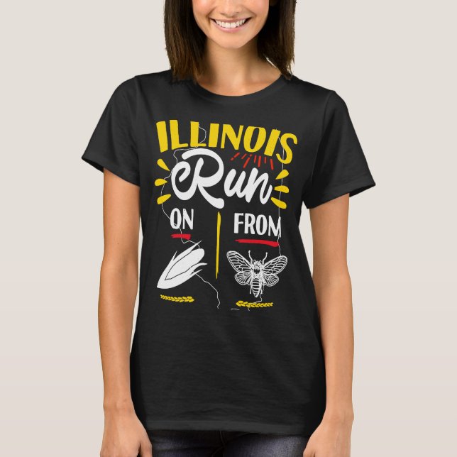 Illinois Cicada BroodX invasion State Chicago Illi T Shirt (Framsida)